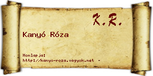 Kanyó Róza névjegykártya